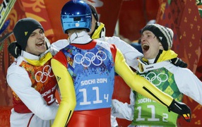 Marinus Kraus of Germany's gold medal at the Olympic Games in Sochi 2014