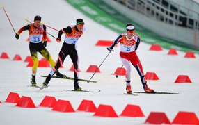 Silver Medalist German skier Bjorn Kircheisen at the Olympics in Sochi