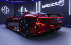 Red new 2021 MG Cyberster Concept car