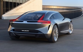 Silver 2022 Buick Wildcat EV Concept rear view