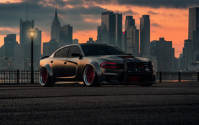 Stylish expensive car Dodge Charger Hellcat Enforcer