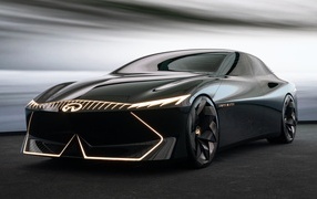 Black expensive car Infiniti Vision Qe