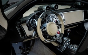 Expensive leather interior of the 2023 Pagani Utopia