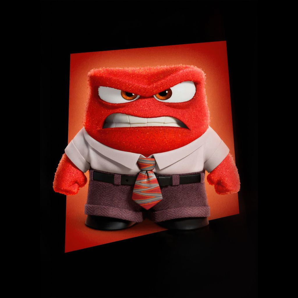 Character Anger of the new cartoon Puzzle 2 on a black background, 2024