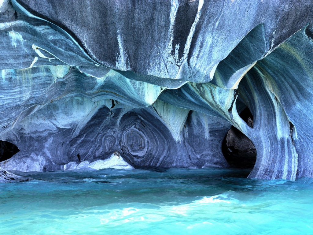 Blue Caves in South America