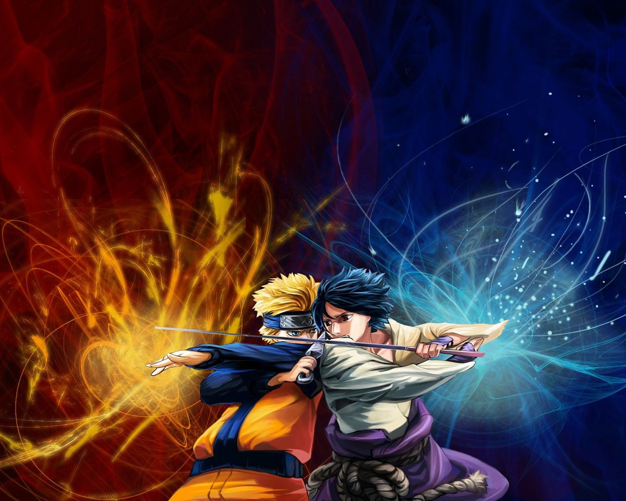 Previous, Anime - Naruto VS Sasuke wallpaper