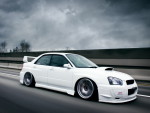 Автомобили - Subaru - white Subaru Impreza STI