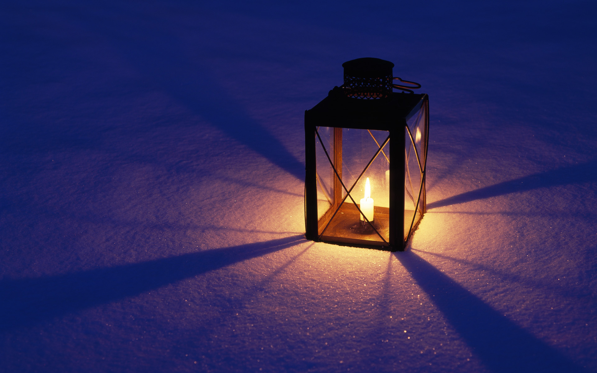 Lantern on snow wallpapers and images - wallpapers, pictures, photos