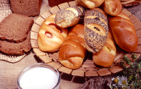 Bread rolls croissants