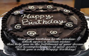 Black chocolate cake for the birthday