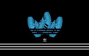 	   Adidas on a black background