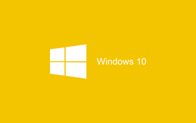 Yellow Windows logo 10
