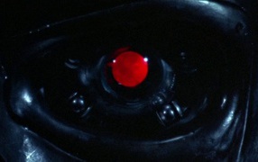 Red eye of the terminator