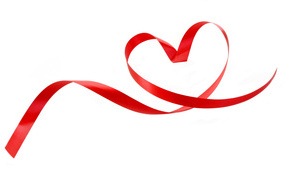 Сердце из ленты на День Влюбленных 14 февраля