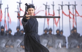 Киноактер Джет Ли в роли самурая