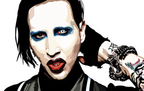 Поп-арт с певцом Marilyn Manson