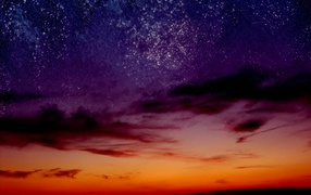 Звездное небо на закате