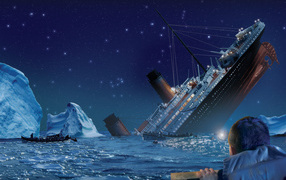 The drowning Titanic
