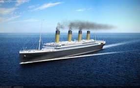 Titanic in a calm sea