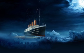 Titanic in the ice