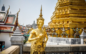Golden statue in Bangkok, Thailand