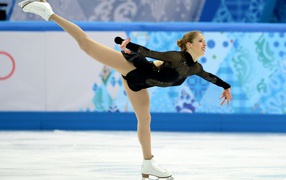 Carolina Kostner of Italy bronze medal at the Olympic Games in Sochi 2014