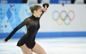 Italian skater Carolina Kostner bronze medal at the Olympic Games in Sochi 2014