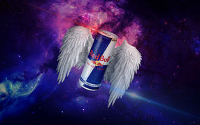 Банка Red Bull с крыльями