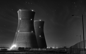 Огни атомной электростанции
