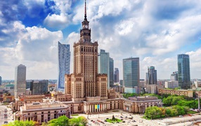 Beautiful skyscraper, the Palace of Culture and Science, Warsaw