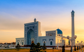 Minor Mosque on the background of the beautiful sky Tashkent