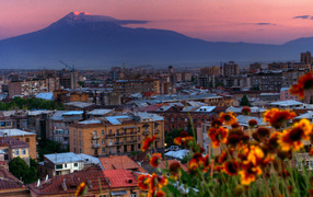 View of the beautiful city of Yerevan 