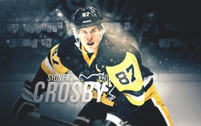 Canadian hockey player Sidney Crosby on the ice
