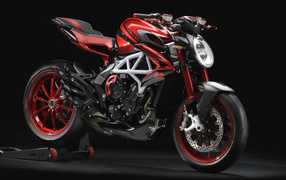 Motorcycle Agusta Brutale 800 RR LH44, 2018 on a black background