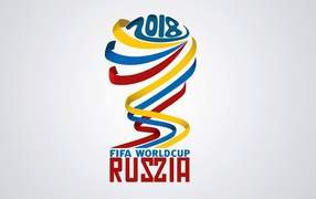 Beautiful logo of the World Cup in Russia 2018