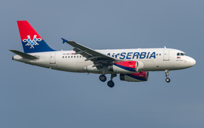 Большой пассажирский Airbus A319-100, авиакомпании Air Serbia