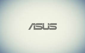 ASUS logo on a gray background