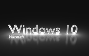 The inscription Windows 10 on a gray background