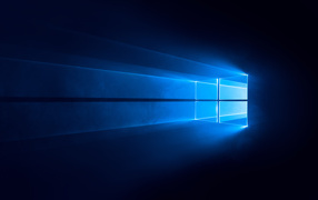 Windows 10 logo on a blue background