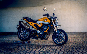 2019 Honda CB1000R Monkey Kong motorcycle against the wall