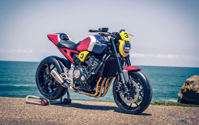 2019 Honda CB1000R motorcycle by the sea