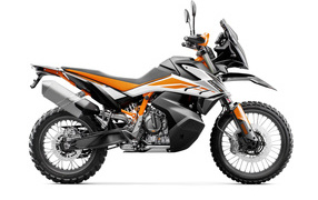 2019 KTM 790 Adventure R motorcycle on a white background