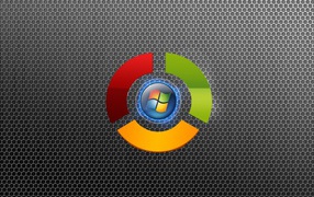 Windows 7 icon on gray background