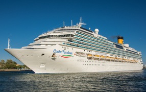 Large white cruise ship Costa Favolosa