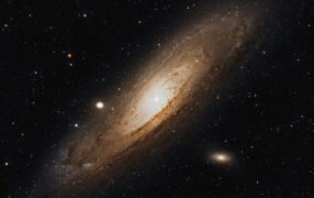Andromeda nebula in space