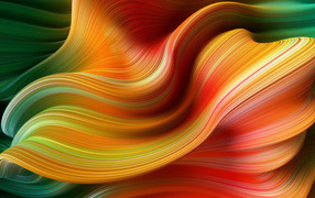 Яркие красочные абстрактные волны