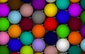 Разноцветные 3д шары для фона