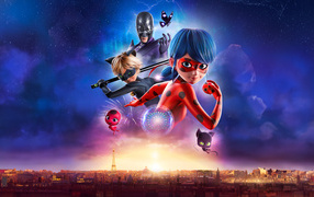 Beautiful cartoon poster of Ladybug and Super Cat: The Force Awakens