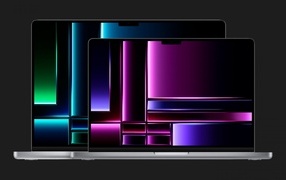 New MacBook Pro 2023 on a black background