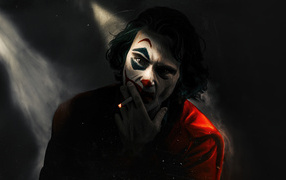 Joker with a cigarette character of the new film